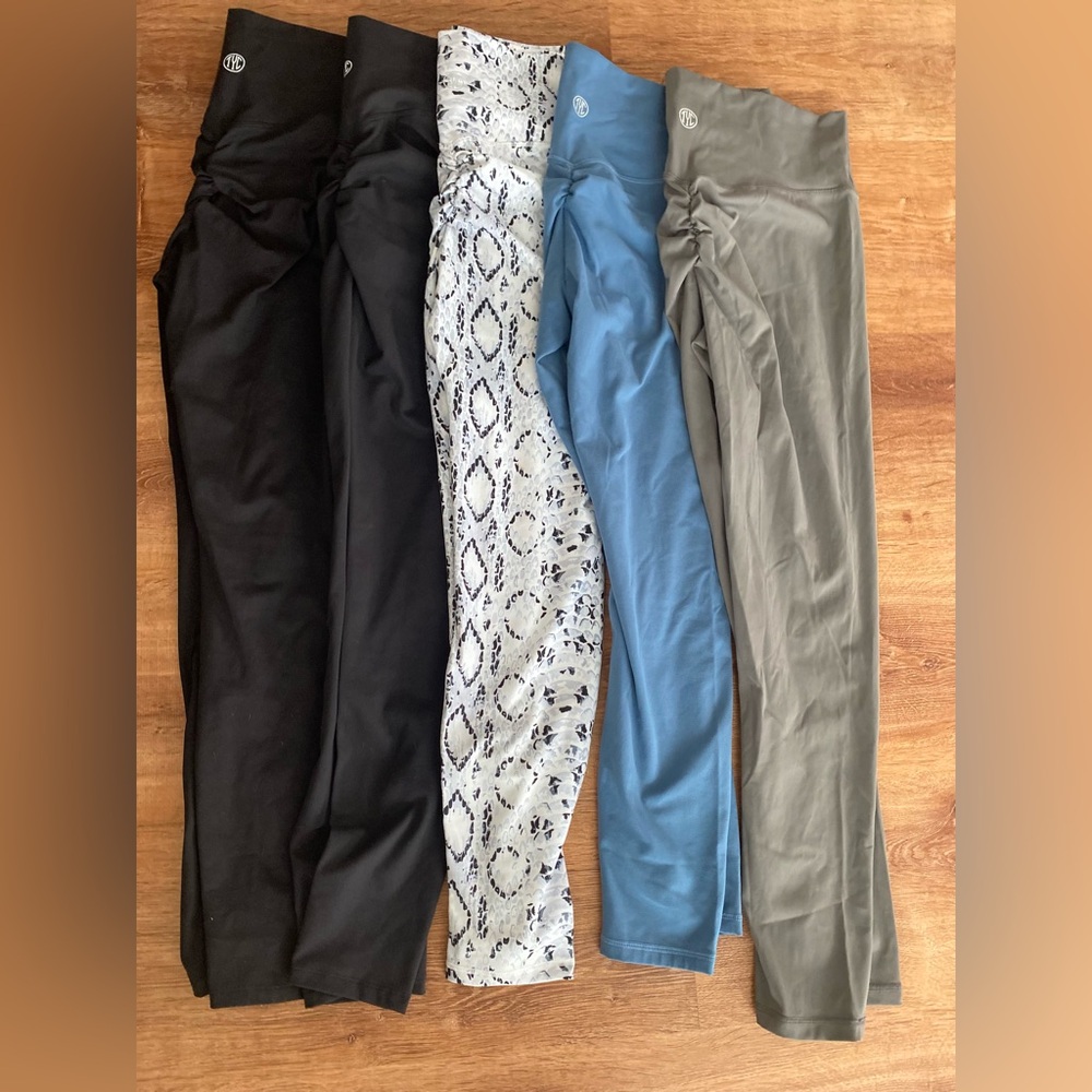 Til You Collapse Women's Leggings - Black, White, Blue, Gray